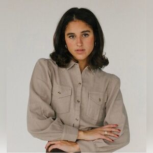 NWT RAILS ADA Heather Toffee Brown Vintage Flannel Button Down Southern
